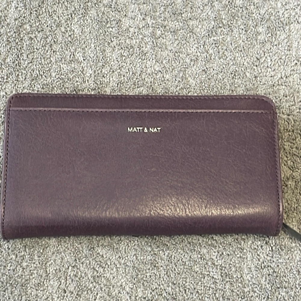 EC Matt & Nat Webber Vegan Wallet - Vintage Collection - Burgundy/Grey